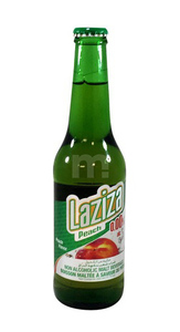 Laziza Peach Malt Beverage " Non-Alcoholic " Glass Bottle 330ml