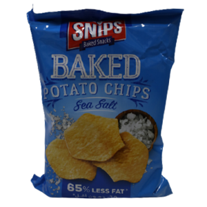 Snips Baked Sea Salt Potato Chips Small Bag 80g
