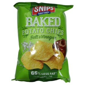 Snips Baked Salt & Vinegar Potato Chips 80g