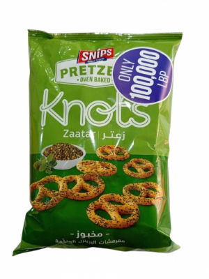Snips Oven Baked Knots Zaatar Pretzels 250g