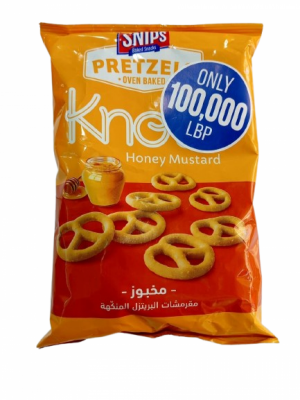 Snips Oven Baked Knots Honey Mustard Pretzels 250g