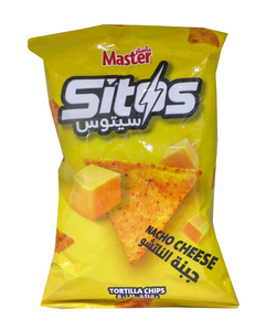 Master Sitos Tortilla Nacho Cheese Chips Medium 80g