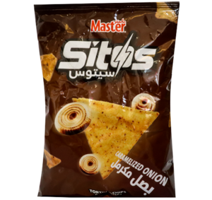 Master Sitos Caramelized Onion Tortilla Chips Medium Bag 65g