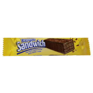 Elegance Sandwich Chocolate Coated Wafer with Cocoa Cream 50g
