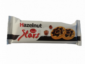 Elegance Stars Hazelnut Cream Biscuits 34g
