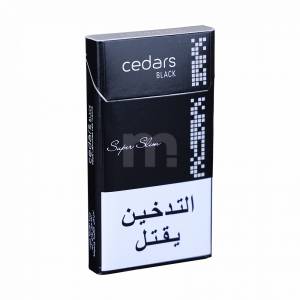 Cedars Black Cigarettes Super Slim 20Cigarettes