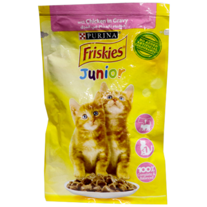 Friskies Junior Chicken Wet Cat Food in Gravy Pouch 85g