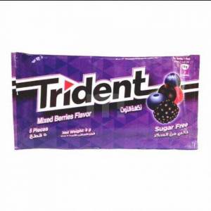 Trident Sugar Free Mixed Berries Chewing Gum 8g - 5Pieces