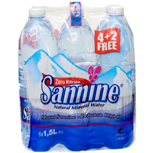 Saninne Water Large Bottles Pack 1.5L x 6Bottles