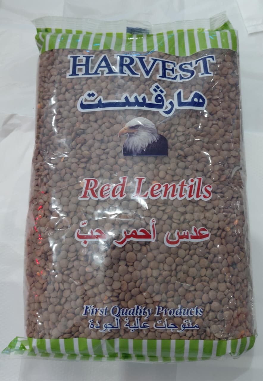 Harvest  عدس أحمر حب  1كلغ