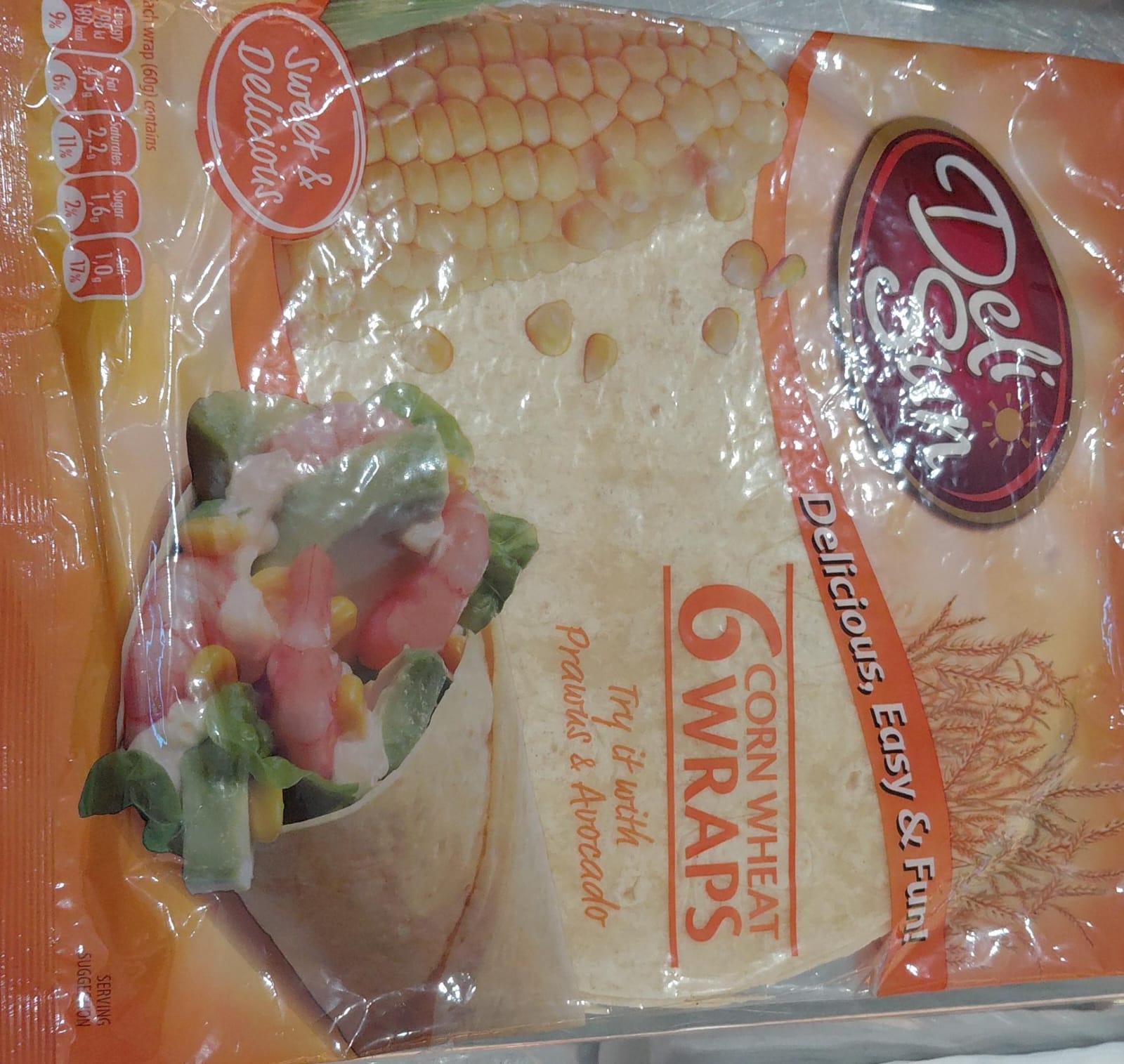 Deli Sun Corn Wheat 6 Wraps