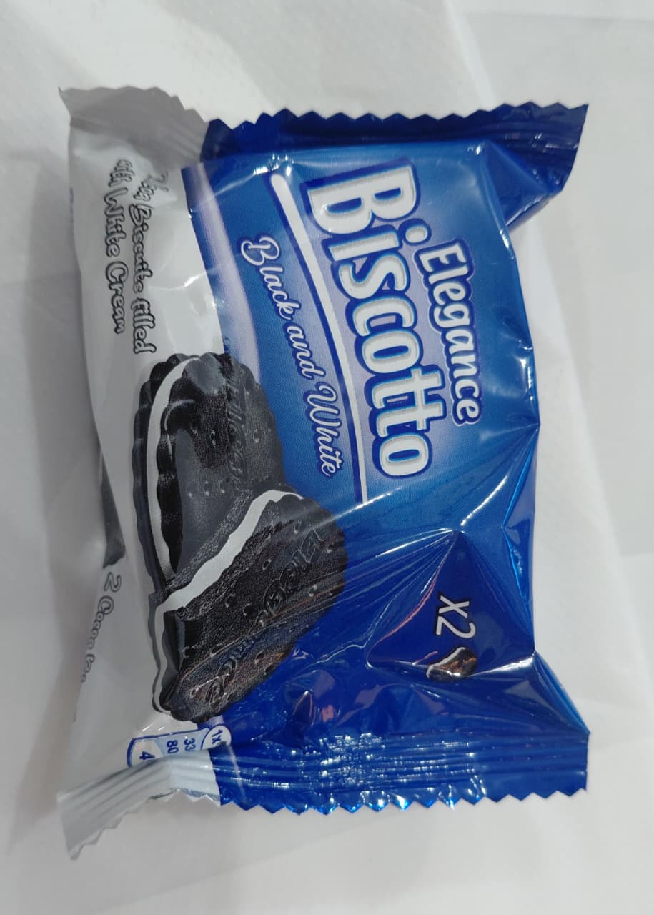 Elegance Biscotto Black and white